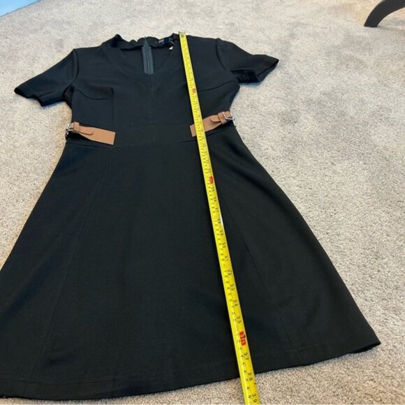 Ellen Tracy Black Belted Short Sleeve Fit & Flare Dress Sz S NWOT - Picture 9 of 15
